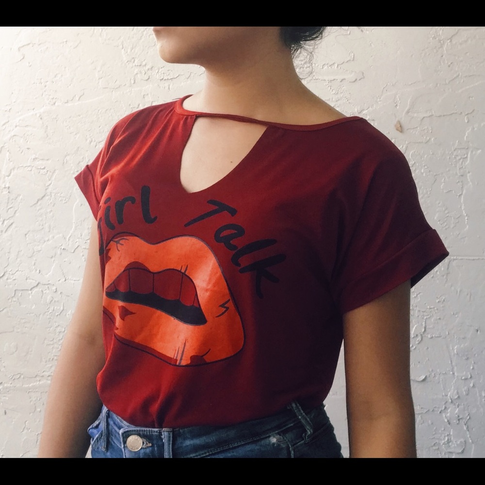 Girl Talk Red Wine t-shirt